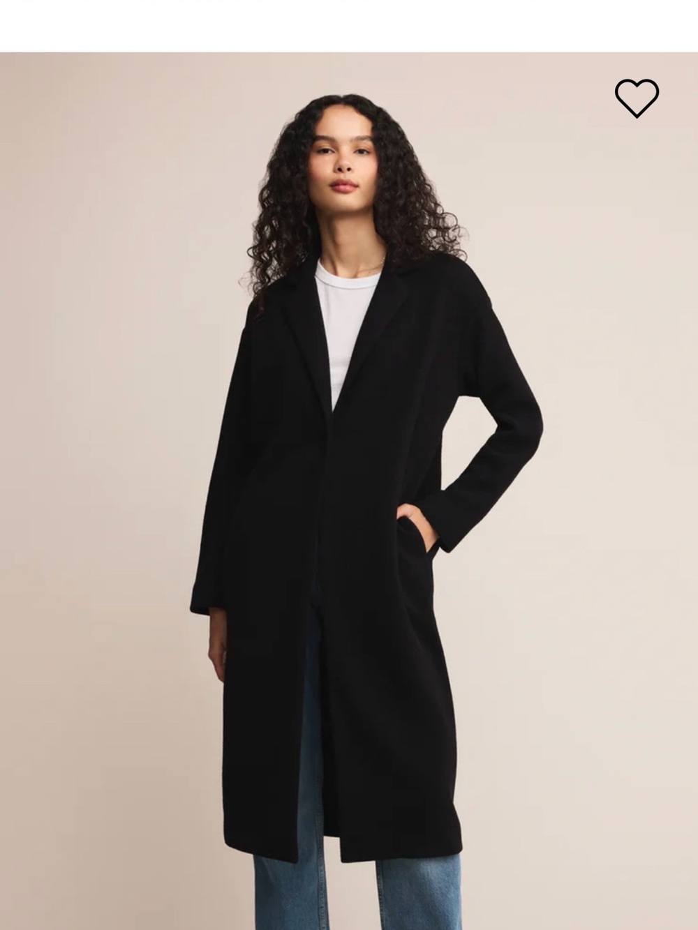 Z Supply Black Long Mason Coat XS